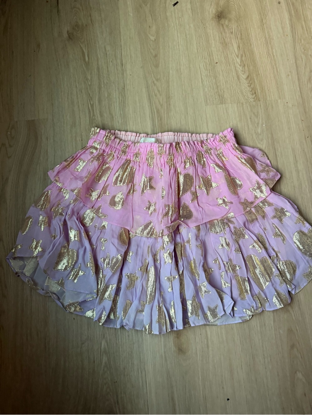 LoveShackFancy Stars Mini Skirt Sz M - Picture 2 of 5